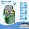 thumbnail image 6 of Travel Cooler Bag - Sky Blue Floating Island Dinosaurs Pattern Camping Beer Cooler Backpack with Bottle Opener- Waterproof Insulated Picnic Backpacks - Cooler Bag for Beach, 6 of 6