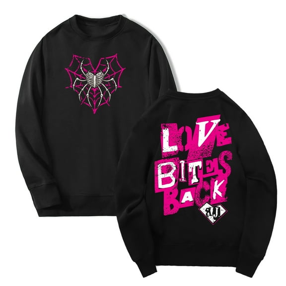 AJ Lee Love Bites Merch Crewneck Long Sleeve Streetwear Men Women Pullover Sweatshirts