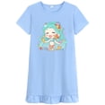 thumbnail image 3 of Little Hand Girls 2pcs Nightgowns Graphic Dresses Summer Short Sleeve Sleepwear Dress for Kids 7T, 3 of 7