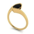 thumbnail image 2 of Solitaire Engagement Ring for Women - 2ct Natural Onyx in 14K Yellow Gold Promise Ring, 2 of 6