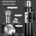 thumbnail image 3 of 2L Stainless Steel Vacuum Thermos – Large Capacity Water Bottle for Outdoor Activities, Hiking, Climbing, Keeping Drinks Warm (Black 500ml,500ml-2L), 3 of 7