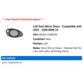 thumbnail image 2 of Left Door Mirror Glass - Compatible with 2003 - 2008 BMW Z4 2004 2005 2006 2007, 2 of 2