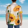 thumbnail image 4 of Disketp Hawaiian Shirts For Men,Sunflower Print Mens Casual Short Sleeve Button Down Shirts Beach Shirt, 4 of 7