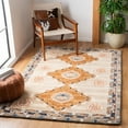 thumbnail image 2 of SAFAVIEH Aspen Flor Geometric Area Rug, Brown/Blue, 3' x 3' Square, 2 of 8