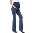 thumbnail image 5 of Womens Maternity Flare Jeans Over The Belly Stretchy Denim Pants Comfortable Bootcut Bell Bottoms for Pregnancy Casual Flattering Work and Everyday Wear, 5 of 7