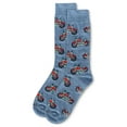 thumbnail image 3 of MeMoi Men's Motorcycles Bamboo Crew Socks - Mens - Male, 10-13, Denim Heather, 3 of 3
