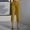 Yellow, variant on Women Straight Leg Dress Capri Pants High Waisted Business Casual Work Trousers with Pockets Yellow XL(XL)