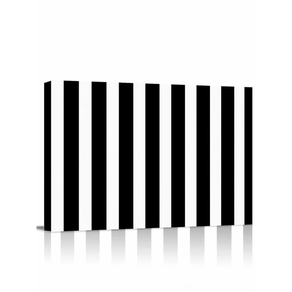 Black Striped Wall Art for Living Room,Canvas Picture Wall Decor for Bathroom Bedroom,Modern Farmhouse Black and White Stripes Painting Artwork for Office Kitchen Hallway Dining Room Decor 20"x24"