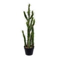 thumbnail image 1 of Vickerman FE191134 34 in. Green Potted Cactus Plastic Planter Pot, 1 of 2