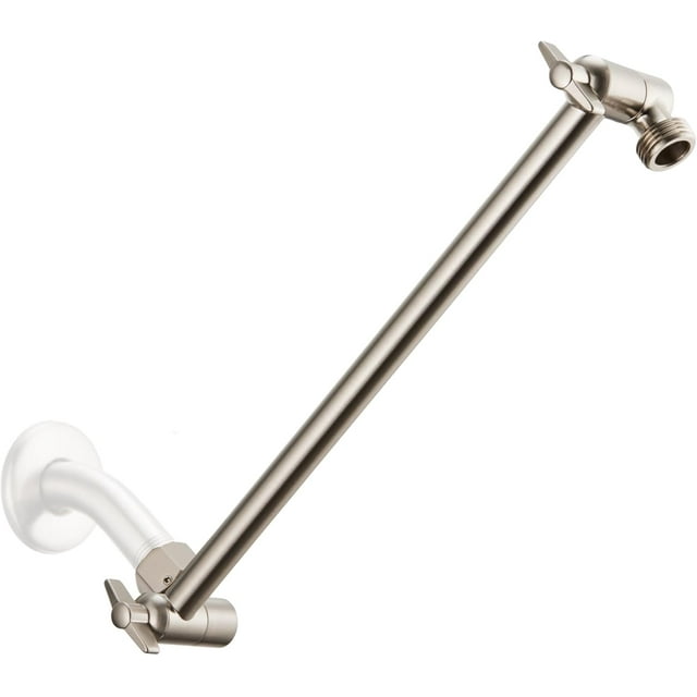 Adjustable Shower Head Extension Arm with Locking Set Screw Solid Brass Matt Angle Height Adjustable Easy to Install G/ Universal Connector Compatible (Matt )