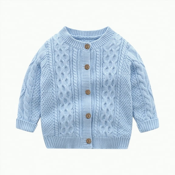 Hessimy Baby Girl Knit Sweater Long Sleeve Bowknot Embroidery Pullover Sweater 6m 1t 2t 3t Toddler Girl Fall Winter Warm Sweater Top Outerwear (Light Blue,12-18 Months)