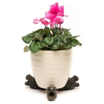 Hippopotamus Plant Pot Feet - Set of 3 Decorative Planter Risers; Jardinopia Award-Winning Hippo Design; Durable Polyresin Plant Stands for Indoor/Outdoor Use