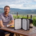 thumbnail image 6 of WeChef 5 pack 8.5"x11" Restaurant Menu Book Covers 4 View PU Leather w/ Angled Corner Wine List Bar Hotel, 6 of 8