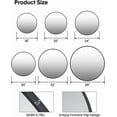 thumbnail image 2 of 36 Inch Redondo Negro Metálico Frame Montado en Pared Mirror Ideal para Living Sala Bathroom cm de Anchoall & Entryway cm de Profundidadecor Rústico Style, 2 of 5