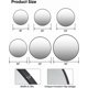 thumbnail image 2 of 36 Inch Redondo Negro Metálico Frame Montado en Pared Mirror Ideal para Living Sala Bathroom cm de Anchoall & Entryway cm de Profundidadecor Rústico Style, 2 of 5