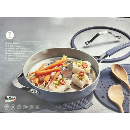 Tramontina Blue 5-quart Ceramic Non-Stick Pan, 7-piece Set