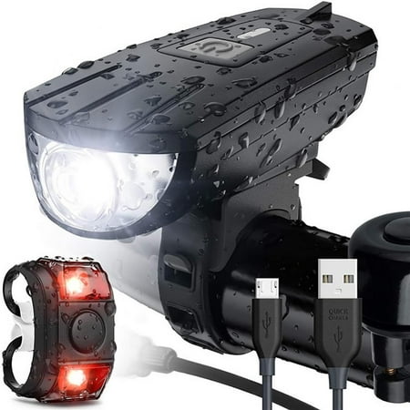 

Bicycle USB Charging Front And Rear Lamp Cycling Set 100 M Range Of Front Lamp Rechargeable Front Back Bicycle Lamp Set Suitable For Road Commuting