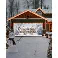 thumbnail image 4 of Garage Door Banner Cover 7 x 8 ft, Christmas Farm House Xmas Tree Snow Landscape Xmas Wreath Christmas Garage Door Decorations Holiday Christmas Backdrop Decor for Winter New Year Xmas Party, 4 of 6
