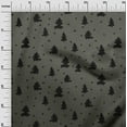 thumbnail image 3 of oneOone Georgette Viscose Dusty Gray Fabric Christmas Tree Sewing Craft Projects Fabric Prints By Yard 42 Inch Wide, 3 of 4