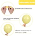 thumbnail image 4 of TETOU 129Pcs Pastel Yellow Balloon, Pastel Yellow Balloons, Different Sizes 18/12/10/5 Inch Party Balloon Kit for Birthday Party Graduation Baby Shower Wedding Balloon Decoration - Pastel Yellow, 4 of 7
