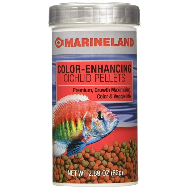 Marineland ColorEnhancing Cichlid Pellets 2.98 Ounces, Expert Fish