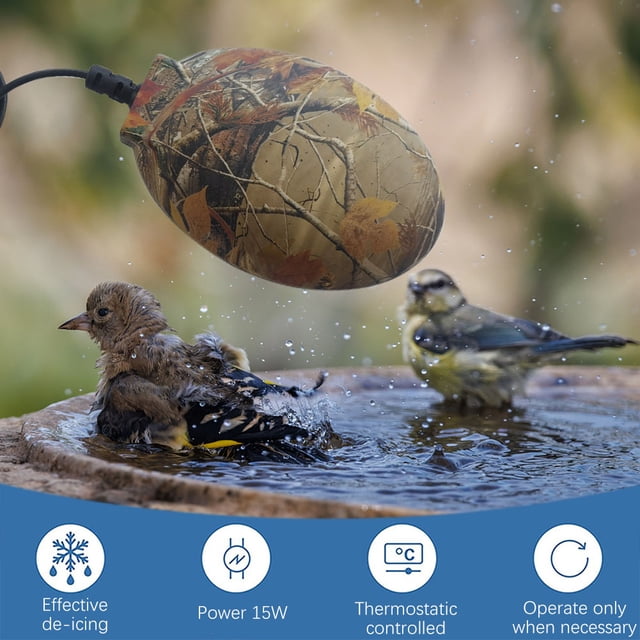 Calentador Para Baño De Pájaros USB Bird Bath De Icer Heater Birds Squirrels Calentador de invierno para césped (Multicolor)