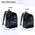 thumbnail image 4 of Balery Navy Camouflage American Flag Vintage Canvas Backpack for Men and Women - Large Capacity, Durable Travel Laptop Bag for School, Work, Hiking, and Outdoor Activities, 4 of 7
