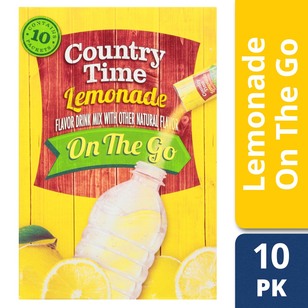 Country Time Lemonade OntheGo Packets, 10 0.67 oz Packets (Pack of