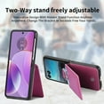 thumbnail image 5 of Allytech Wallet Case for Motorola Razr 40 Ultra Ultra,PU Leather Vintage RFID Blocking Ring Holder Shockproof Cards Slots Compatible Car Mount Phone Case for Motorola Razr 40 Ultra Ultra 6.9" - Purple, 5 of 7