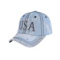 thumbnail image 2 of AirLoni Baseball Cap For Men Women Washed Denim Embroideried Sequins Decor Adjustable Breathable Airy UV Protection Sports Hat Trucker Hats Dad Hats For Outdoor Sports Sky Blue,One Size, 2 of 5