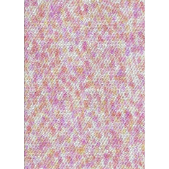 Ahgly Company Indoor Rectangle Patterned Purple Pink Novelty Area Rugs, 3' x 5'