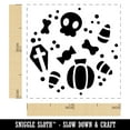 thumbnail image 2 of Halloween Elements Skull Pumpkin Candy Corn Grave Self-Inking Rubber Stamp Ink Stamper - Red Ink - Small 1 Inch, 2 of 7
