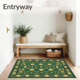thumbnail image 3 of Flatwoven High Traffic Area Rug, Fluffy Plush Area for, Non Slip, Stain Resistant, Washable Area Rugs for Living Room, Bedroom(Green, 4X6), 3 of 8