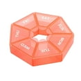 thumbnail image 2 of Cateissary Paquete de 2 Pastilleros Plástico 7 Rejillas Almacenamiento Diario Pastillas Dispensador Portátil Hogar Contenedor Caja Suministros Type3 NO3, 2 of 6