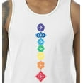 thumbnail image 3 of Mens 7 Floral Chakras 100% Cotton Yoga Tank Top Shirt, 3XL Black, 3 of 5