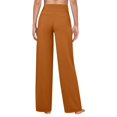 thumbnail image 6 of JUUNthy Womens Dress Pants, Flat Front Straight Leg Stretchy High Waist Business Works Trousers with Pockets Brown M, 6 of 10