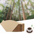 thumbnail image 1 of Coffee Filters Disposable 200Pc, #2 Cone Coffee Filters 2-6 Cups Natural Brown Paper, V02 Disposable Coffee Filter Fit for V60 Conical Shaped Pour Over Coffee Dripper and Drip Coffee Maker, 1 of 6