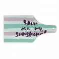 thumbnail image 1 of Saying Cutting Board, Horizontal Striped Setting with Sunshine Phrase on Foreground Love Romance Theme, Tempered Glass Cutting and Serving Board, Wine Bottle Shape, Multicolor, by Ambesonne, 1 of 1