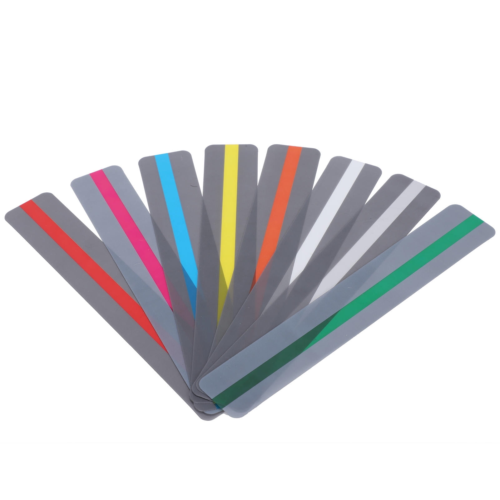 LAZIOEGR 8‑Pack Guided Reading Strips – Color‑Coded PVC Overlays, Bright Transparent Highlights, Small Bookmark Tool for Kids & Beginners