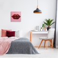 thumbnail image 2 of Stupell Industries Bold Pink & Red Lips Disco Pattern Beauty & Fashion Painting Gallery Wrapped Canvas Print Wall Art, 2 of 5