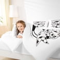 thumbnail image 4 of Erosebridal Cartoon Soccer Print Bows 7-Piece Twin Bedding Sets For Girls,Football Theme Kids Bedding Comforter Set,Reversible, 4 of 7
