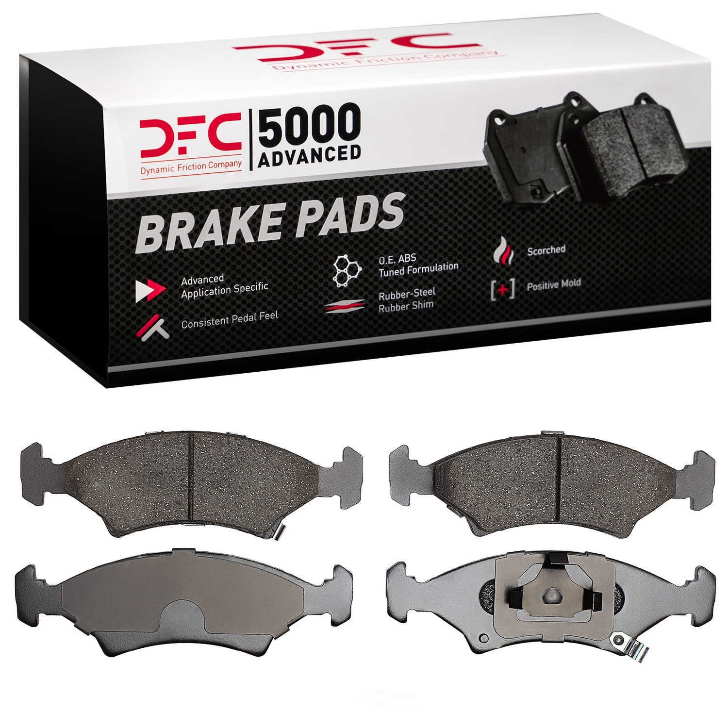 Dynamic 1551-0766-00 DFC 5000 Advanced Brake Pads - Ceramic Fits select: 1994-2000 KIA SEPHIA, 2000 KIA SPECTRA