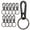 Black, variant on 10Pcs Metal Keychains Keyring Key Chain Ring Clip Holder Organizer for Home Car Keys Key Finder Women Men