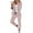 Pink, variant on Womens Elegant Solid Color Suit - Long Sleeve Cardigan & Elastic Straight Leg Pants - Casual/Formal Set, True to Size - S-XXL