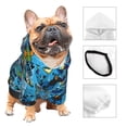 thumbnail image 3 of Fotbe snow board blue Sudadera con Estampado para Perros Pequeños – Suéter con Capucha para Mascotas, Tela Suave de Forro Polar con Bolsillo-Small, 3 of 7