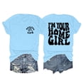 thumbnail image 2 of Womens Shirts Summer Round Neck Printed Loose Casual Short Sleeved Top Womens Tops, 2 of 6