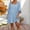 Blue, variant on Cute Loose Shift Dress for Women Square Neck Ruffle Swing Babydoll Mini Long Sleevee Dress with Pockets Blue S