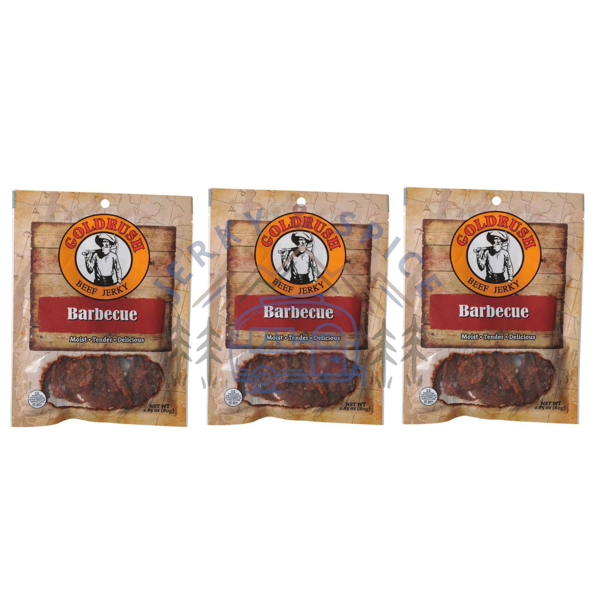 Gold Rush Jerky Sweet Barbecue 2.85 oz. Beef Jerky - 12 Count (3 lbs.)