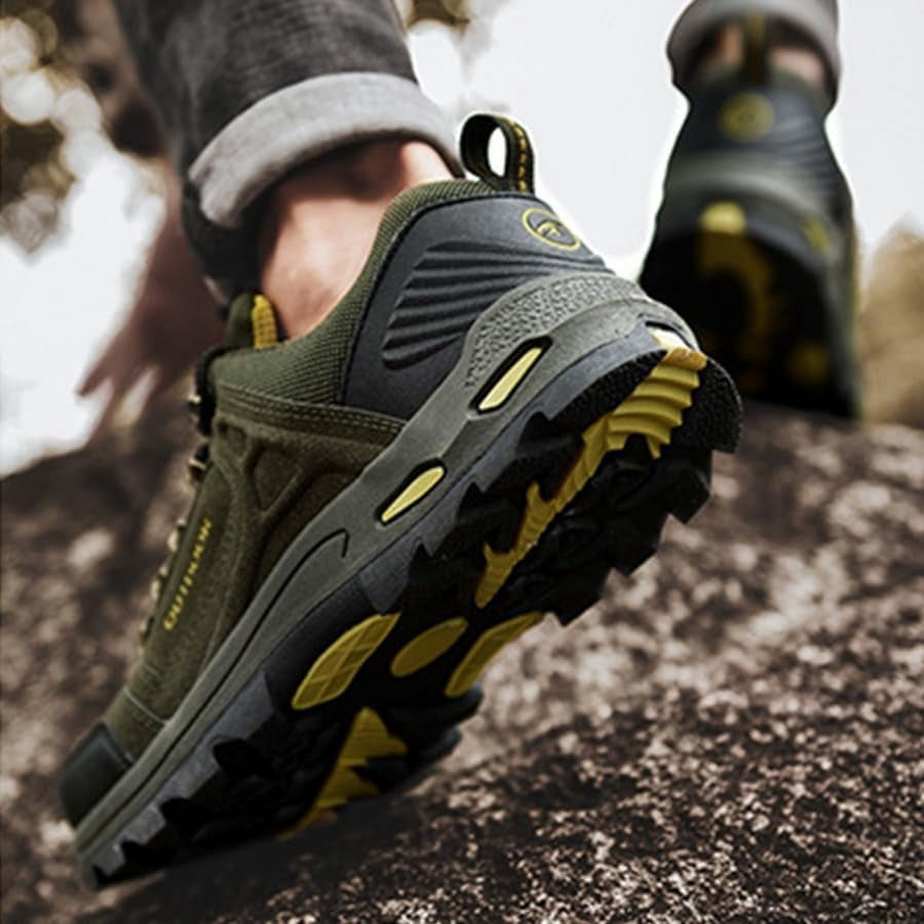 Men's Outdoor Waterproof Hiking Shoes Lightweight Non-Slip Trailing Trekking Sneakers for All Season Camping Walking Work Climbing Shoe