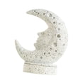 thumbnail image 1 of Quemador de incienso de resina con diseño de luna, adorno para cono y varilla para cualquier ocasión. Blanco, 1 of 9